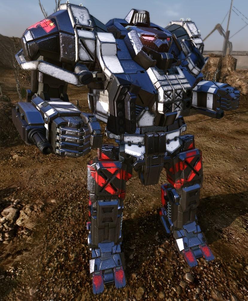 AS7-D-H Atlas II "Unity" in default camo, with Clan Wolf insignias appended to the shoulder pauldrons. Interestingly, aside from the special head geometry and hardpoint arrangement, it looks like a regular Atlas.