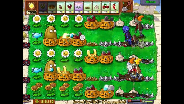 Скриншот из игры Plants vs Zombies 
